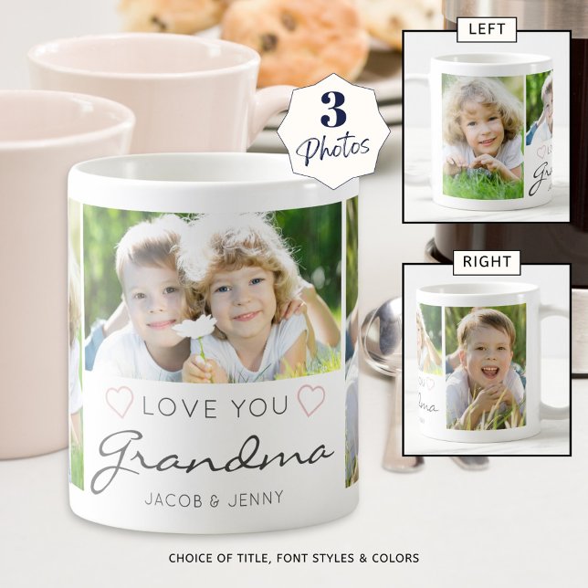 Personalisierte LIEBE SIE GRANDMA Handgeschriebene Kaffeetasse (Von Creator hochgeladen)