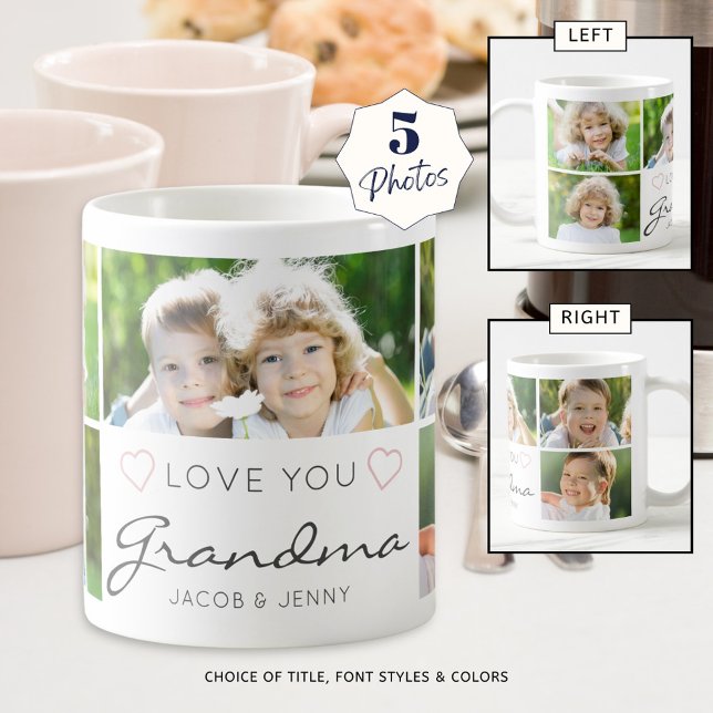 Personalisierte LIEBE SIE GRANDMA Handgeschriebene Kaffeetasse (Von Creator hochgeladen)