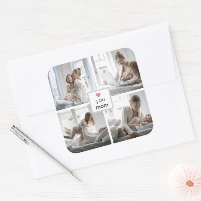 Personalisierte Liebe Sie Mama Aufkleber für Mutte (Umschlag)