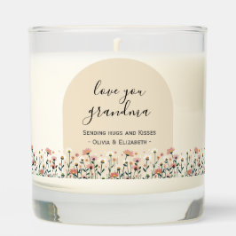 Personalisierte Liebe Sie Oma Wildblume Candle