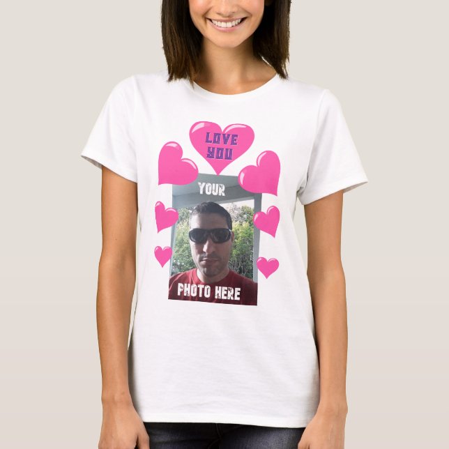 Personalisierte Liebe Sie Valentine T-Shirt (Vorderseite)