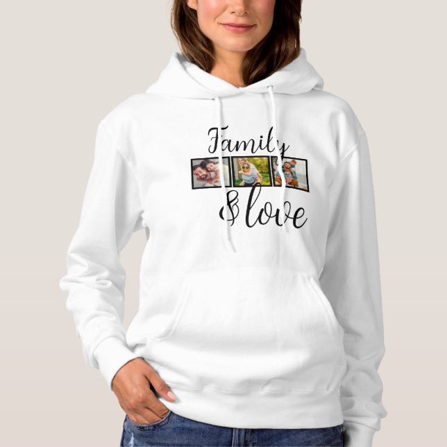 Personalisierte Liebe- und Familiensammlung Hoodie (Vorderseite)