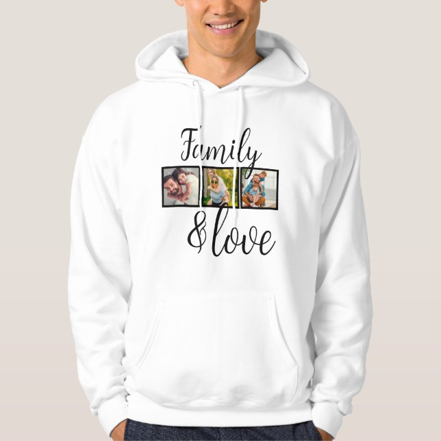 Personalisierte Liebe- und Familiensammlung Hoodie (Vorderseite)