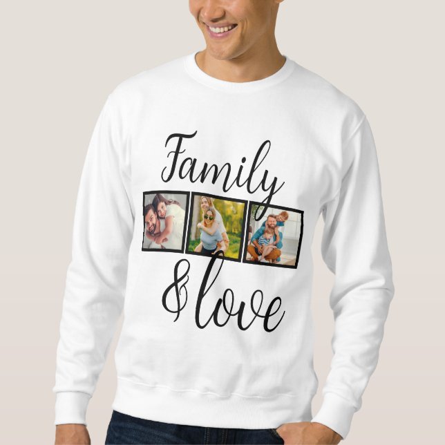 Personalisierte Liebe- und Familiensammlung Sweatshirt (Vorderseite)
