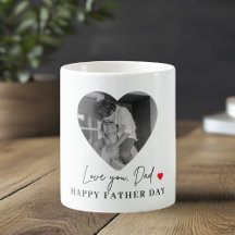 Personalisierte Liebe Vater Foto Tasse | Herzrahme