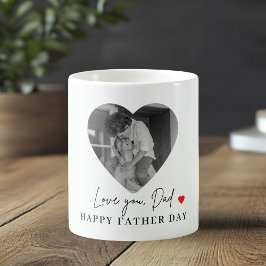 Personalisierte Liebe Vater Foto Tasse | Herzrahme
