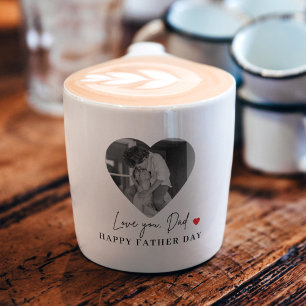 Personalisierte Liebe Vater   Heart Foto Gift Espressotasse