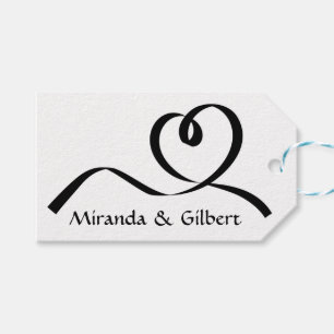 Personalisierte Liebe von Hochzeiten in Schwarz un Geschenkanhänger