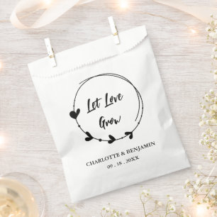 Personalisierte Liebe wachsen Hochzeit Geschenktütchen