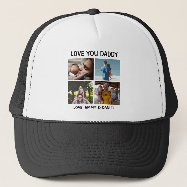 Personalisierte Liebe You Daddy Foto   Truckerkappe (Vorderseite)