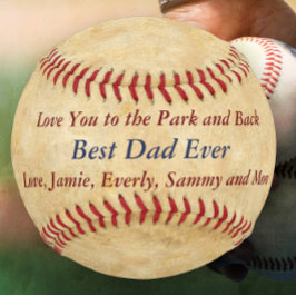 Personalisierte Liebe zum Park & Back Vater Baseball