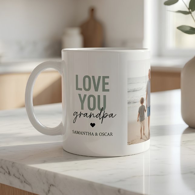 Personalisierte Lieber Opa Fotocollage Kaffeetasse (Von Creator hochgeladen)