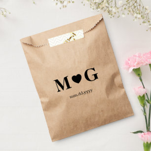 Personalisierte Liebeszeichen-Monogramm-Geschenktü Geschenktütchen