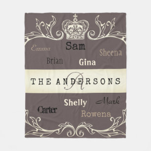 Personalisierte liebevolle Familie irgendeine Fleecedecke