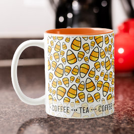 Personalisierte Lieblingsgetränke Candy Corn Muste Zweifarbige Tasse
