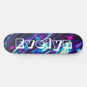Personalisierte Lila Abstrakte Minimalaufnahme Skateboard