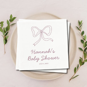 Personalisierte Lila Babydusche Napkins Serviette