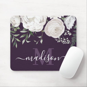 Personalisierte Lila Bläschenbezeichnung Monothera Mousepad