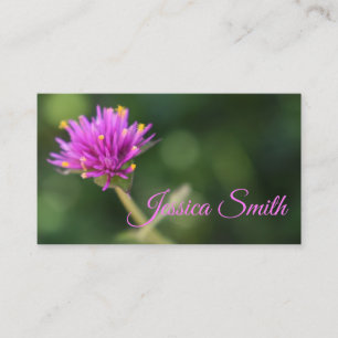 Personalisierte Lila Blume Naturfotografie Visitenkarte