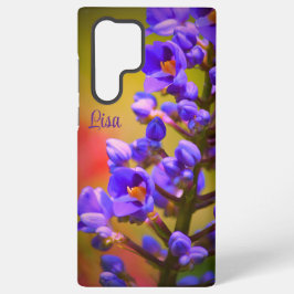 Personalisierte Lila Blume Samsung Case Galaxy Hülle