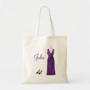 Personalisierte lila Brautjungfern-Tasche Tragetasche