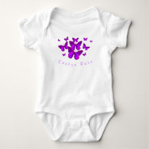 Personalisierte Lila Butterfets Baby Bodysuit