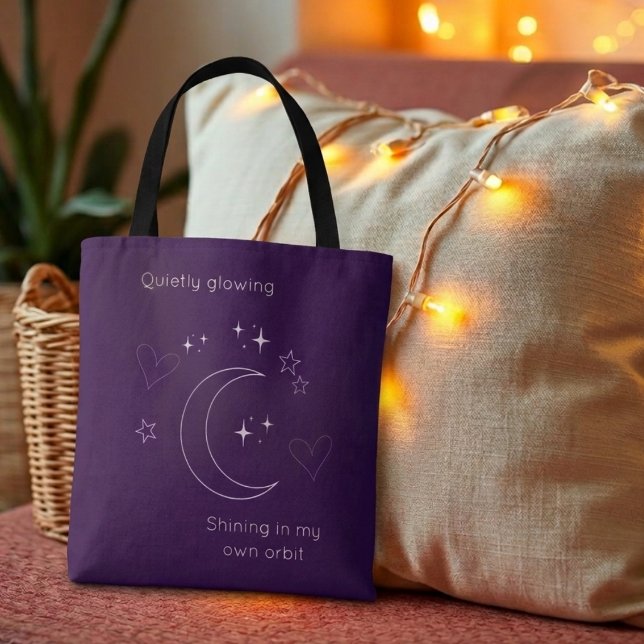 Personalisierte lila Celestial Line Art-Tasche (Von Creator hochgeladen)