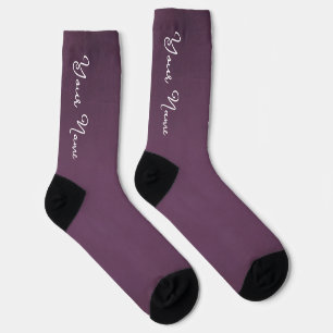 Personalisierte lila Crew Socken