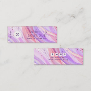 Personalisierte lila Glitter-Boutique-Markenidenti Telefonnummerkarte