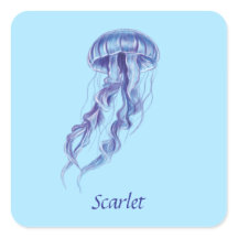 Personalisierte Lila Jellyfish-Illustration