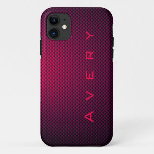 Personalisierte Lila Kohlenstofffaser gemustert Case-Mate iPhone Hülle