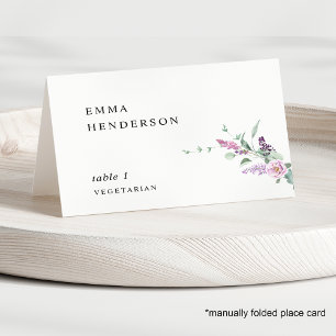 Personalisierte Lila, pastellfarbene Blumenhochzei Tischnummer