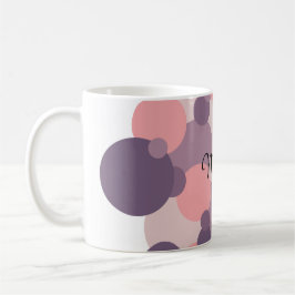 Personalisierte lila-rosa Moleküle Kaffeetasse
