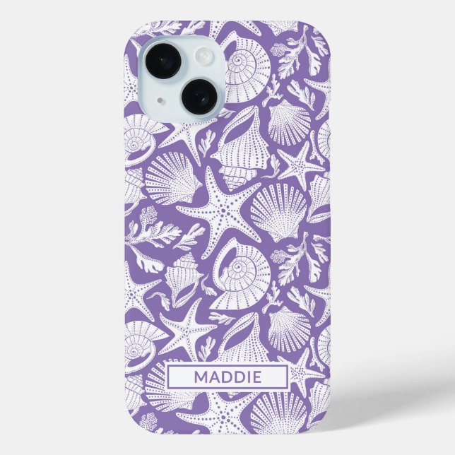 Personalisierte lila Schalen Case-Mate iPhone Hülle (Rückseite)