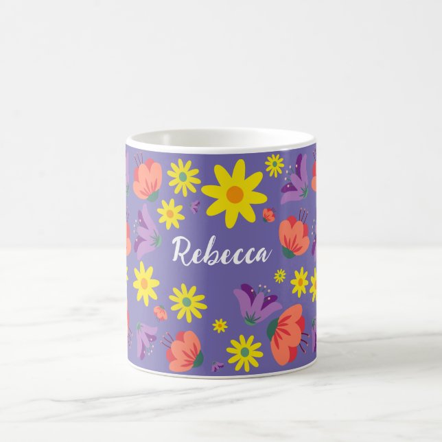 Personalisierte Lila Tasse (Mittel)