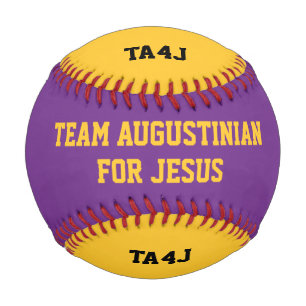Personalisierte lila TEAM JESUS Monogramm Baseball
