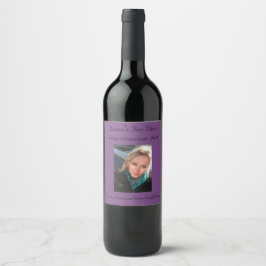 Personalisierte Lila Trauben | FOTO Weinetikett
