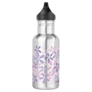 Personalisierte Lila Violett-Daisy Edelstahlflasche