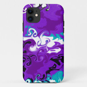 Personalisierte Lila Waves Fluid Art Case-Mate iPhone Hülle