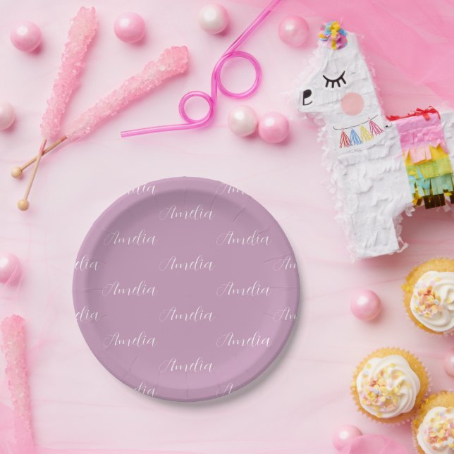Personalisierte Lilie Pappteller (Party)