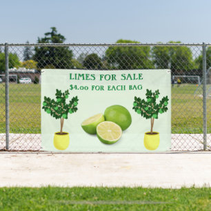 Personalisierte Limes zum Verkauf Obststand Banner