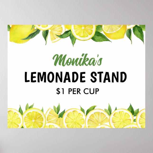 Personalisierte Limonade Poster (Vorne)