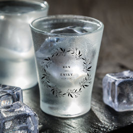 Personalisierte Linie zeichnend Blume minimal Schnapsglas