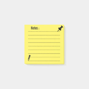 Personalisierte linierte Schulgelbe Post-it-Notize Post-it Klebezettel