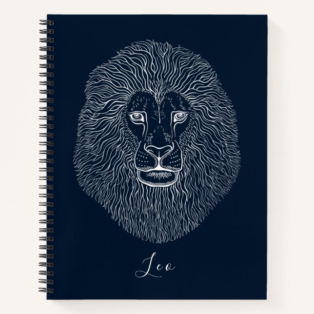 Personalisierte Lion Head Graphics Notizbuch (Vorderseite)