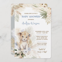 Personalisierte Lion Prince Baby Dusche