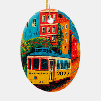Personalisierte Lissabon Portugal Reise  Keramik Ornament