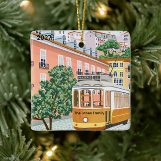 Personalisierte Lissabon Portugal Reise  Keramikornament
