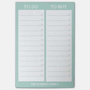 Personalisierte Liste zum zu tun, - aquamarines Post-it Klebezettel