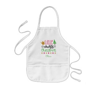 Personalisierte Little Miss Christmas Mädchen  Kinderschürze